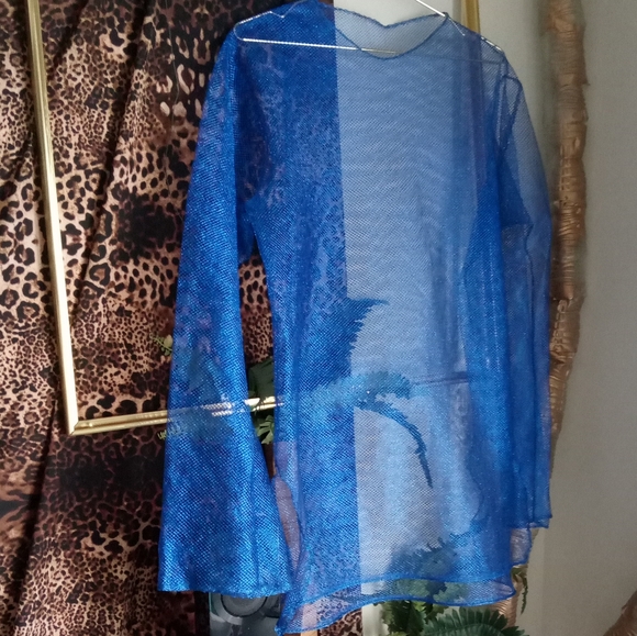 Metallic Blue Long Sleeved Top 💙 - Picture 7 of 8